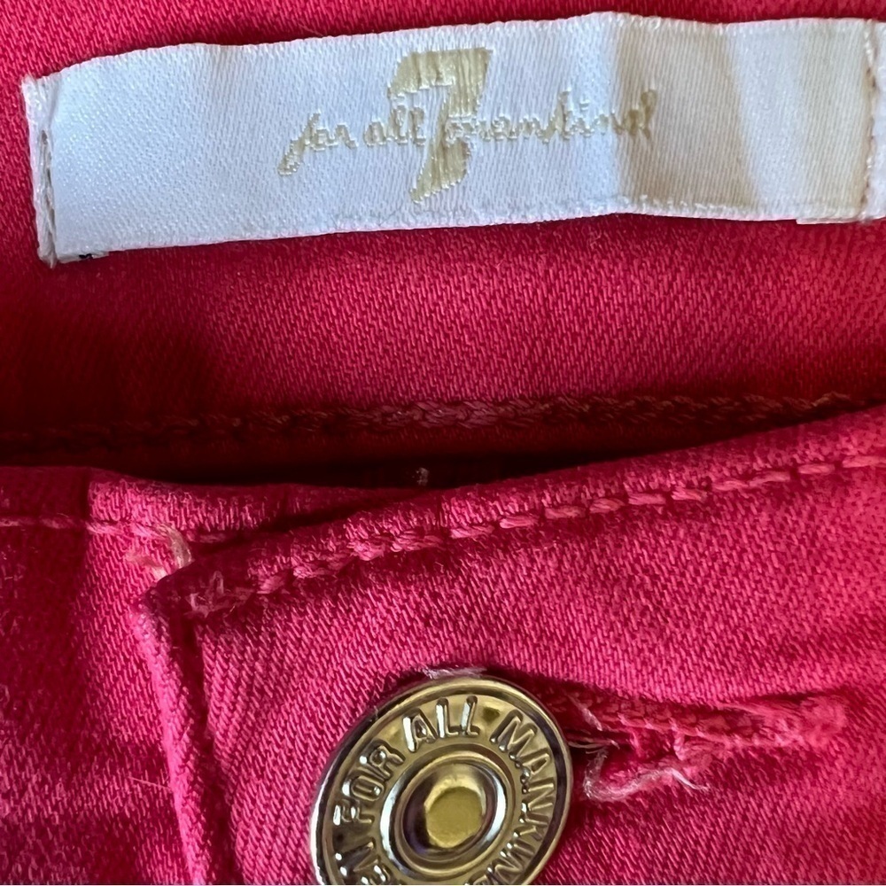 7 for all mankind Skinny women’s Red Jeans. Size 31 - Picture 3 of 8
